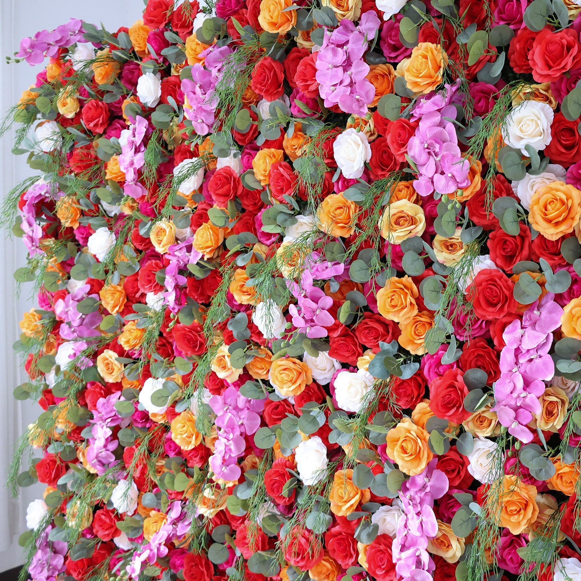 ValarFlowers Fiery Color Burst Floral Extravaganza Wall: A Bold. Lively Masterpiece for Energetic Celebrations-VF-546