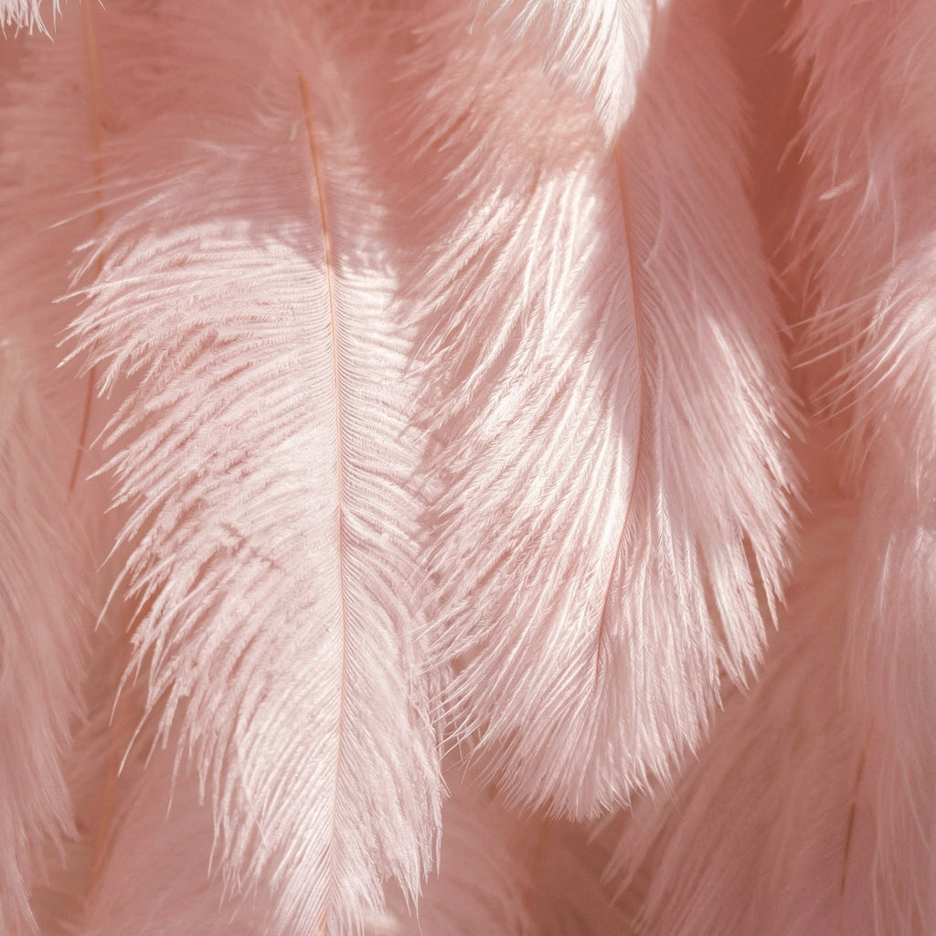 ValarFlowers Blush Pink Artificial Feather Backdrop: Luxe Plume Display with 7+ Color Options & Custom Services. DIY Photo Booth Decoration-VF-164-Blush Pink