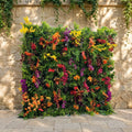 Valar Flowers Tropical Rainforest Mixed-Bloom Flower Wall Backdrop: Lush Exotic Floral & Foliage Display - VF-835