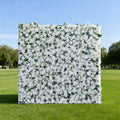 ValarFlowers White Green Blue Artificial Flower Wall Backdrop for Wedding & Event Decor VF-309