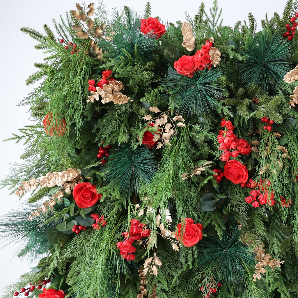 ValarFlowers Christmas Themed Floral Arch: A Festive. Enchanting Masterpiece for Holiday Celebrations-VF-491-1