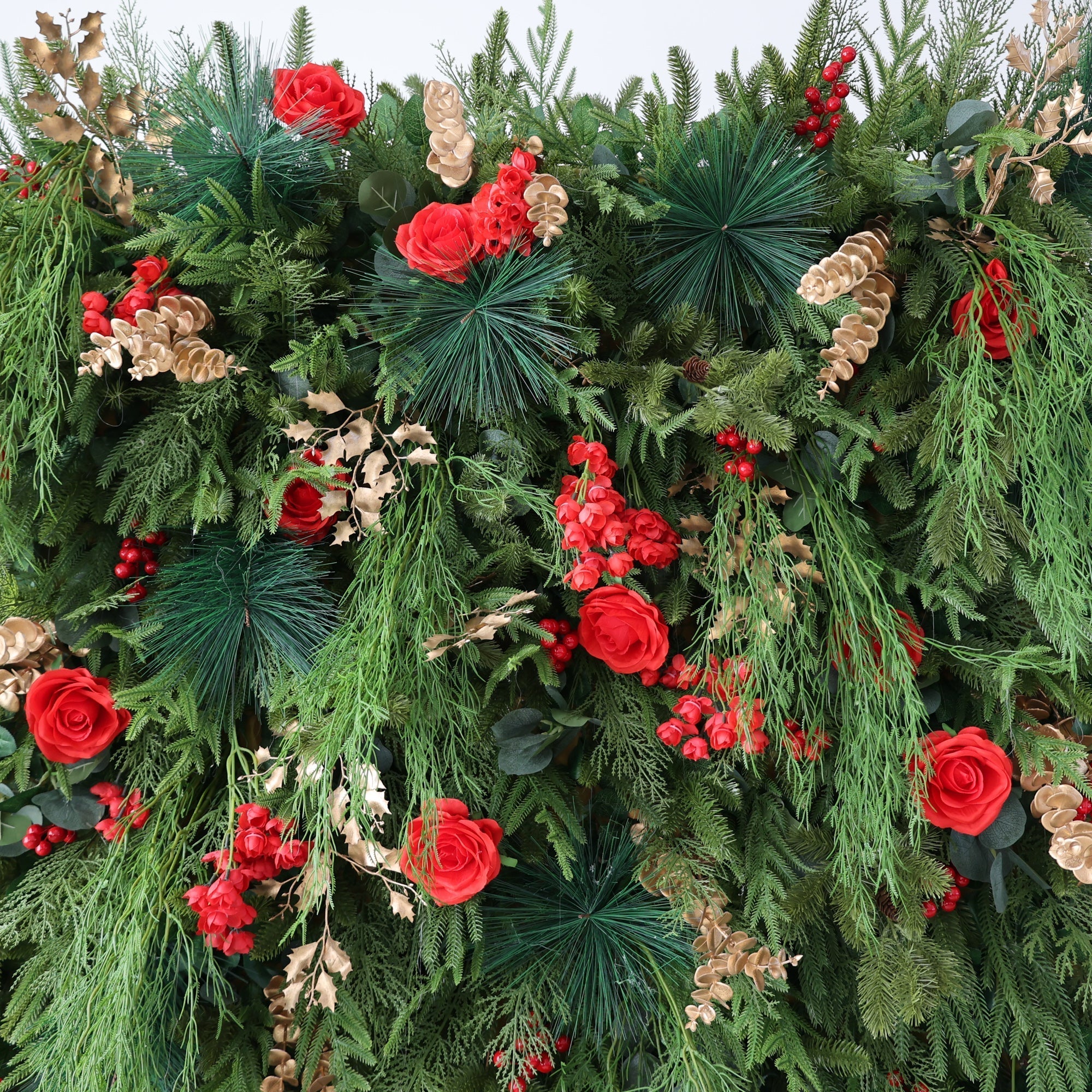 ValarFlowers Christmas Themed Floral Arch: A Festive. Enchanting Masterpiece for Holiday Celebrations-VF-491-1