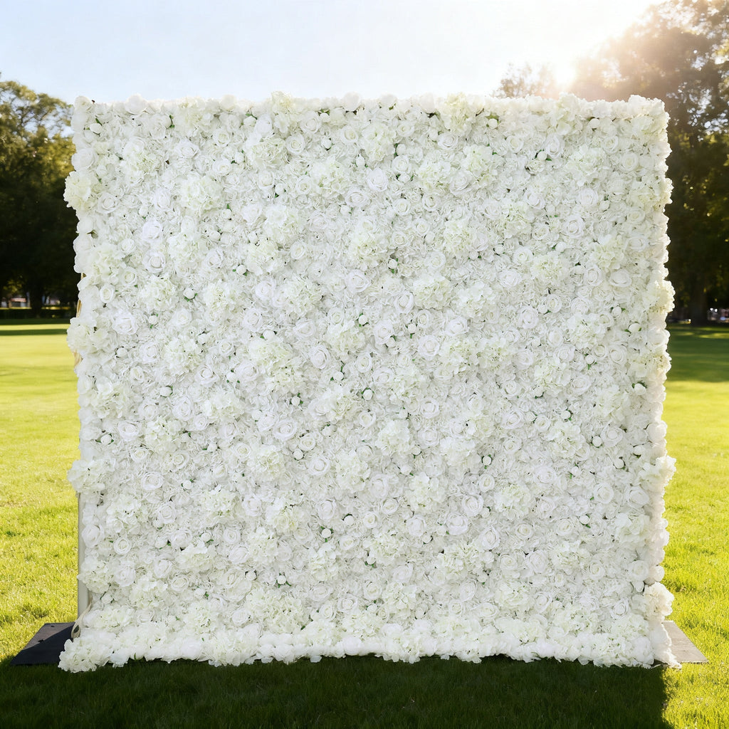 ValarFlowers All - White Floral Wall: A Pure. Elegant Masterpiece for Timeless Celebrations-VF-551