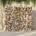 Valar Flowers Terracotta & Blush Rose Flower Wall Backdrop: Warm Rustic Bloom Display- VF-831