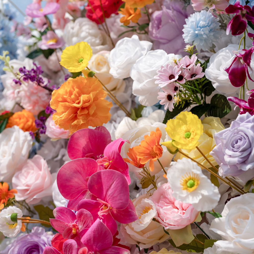 ValarFlowers Vibrant and Lush Multicolored Artificial Flower Wall VF-811-2