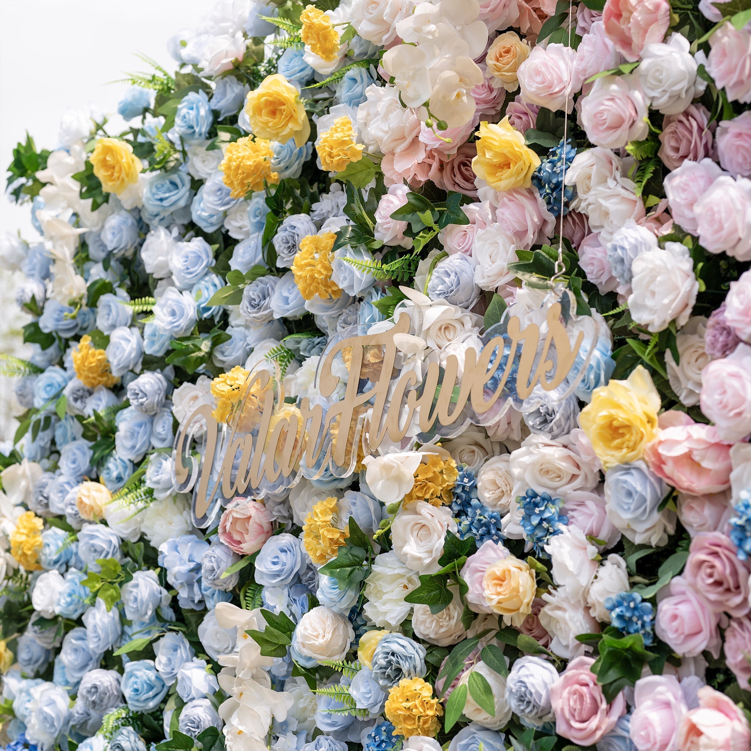 Valar Flowers Rainbow Gradient Bloom Mix Rose Flower Wall Backdrop - VF-830
