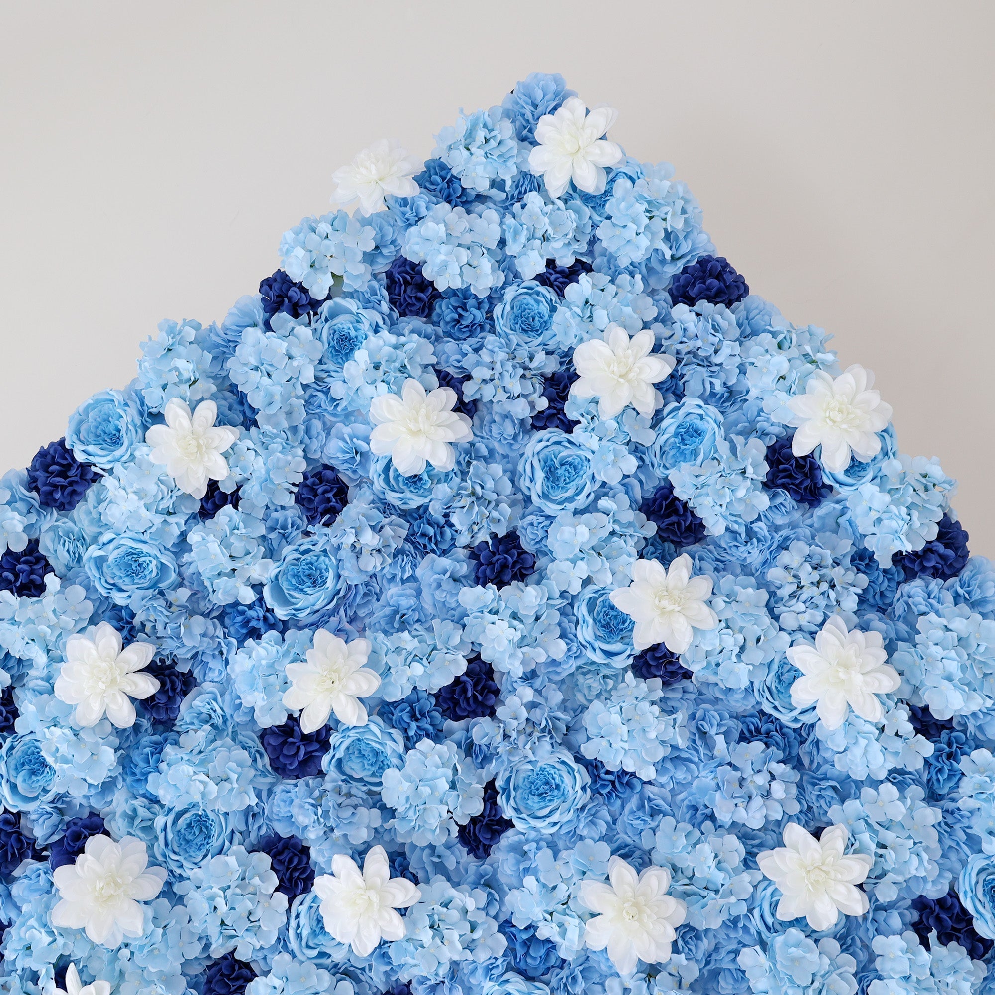 ValarFlowers Blue & White Floral Wall: A Serene. Elegant Backdrop for Timeless Events-VF-579