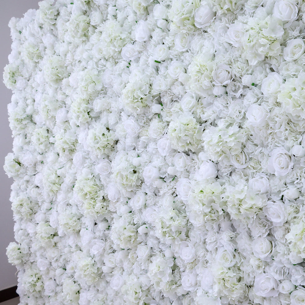 ValarFlowers All - White Floral Wall: A Pure. Elegant Masterpiece for Timeless Celebrations-VF-551