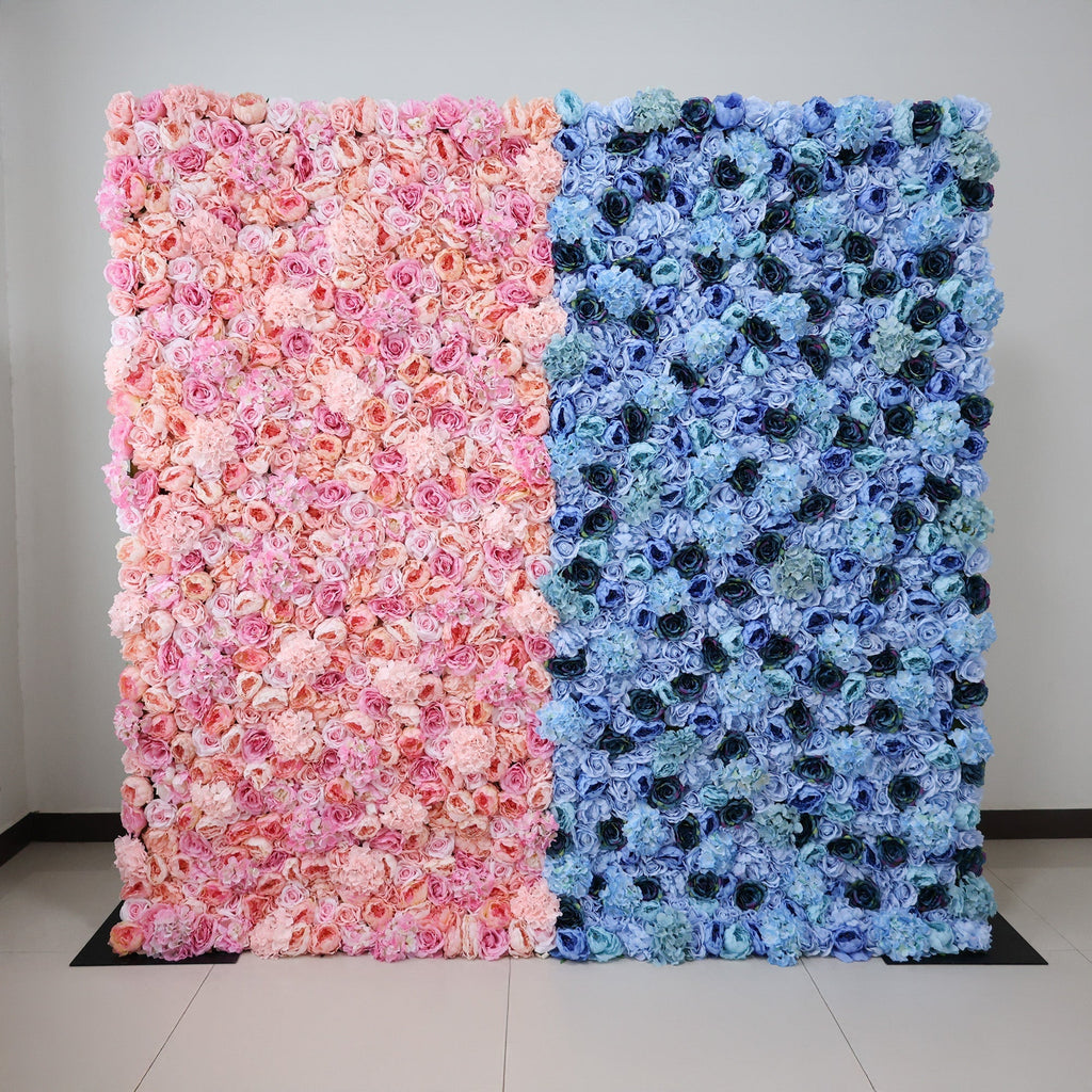 ValarFlowers Blush & Peach Floral Extravaganza Wall: A Romantic. Dreamy Masterpiece for Enchanting Celebrations-VF-548