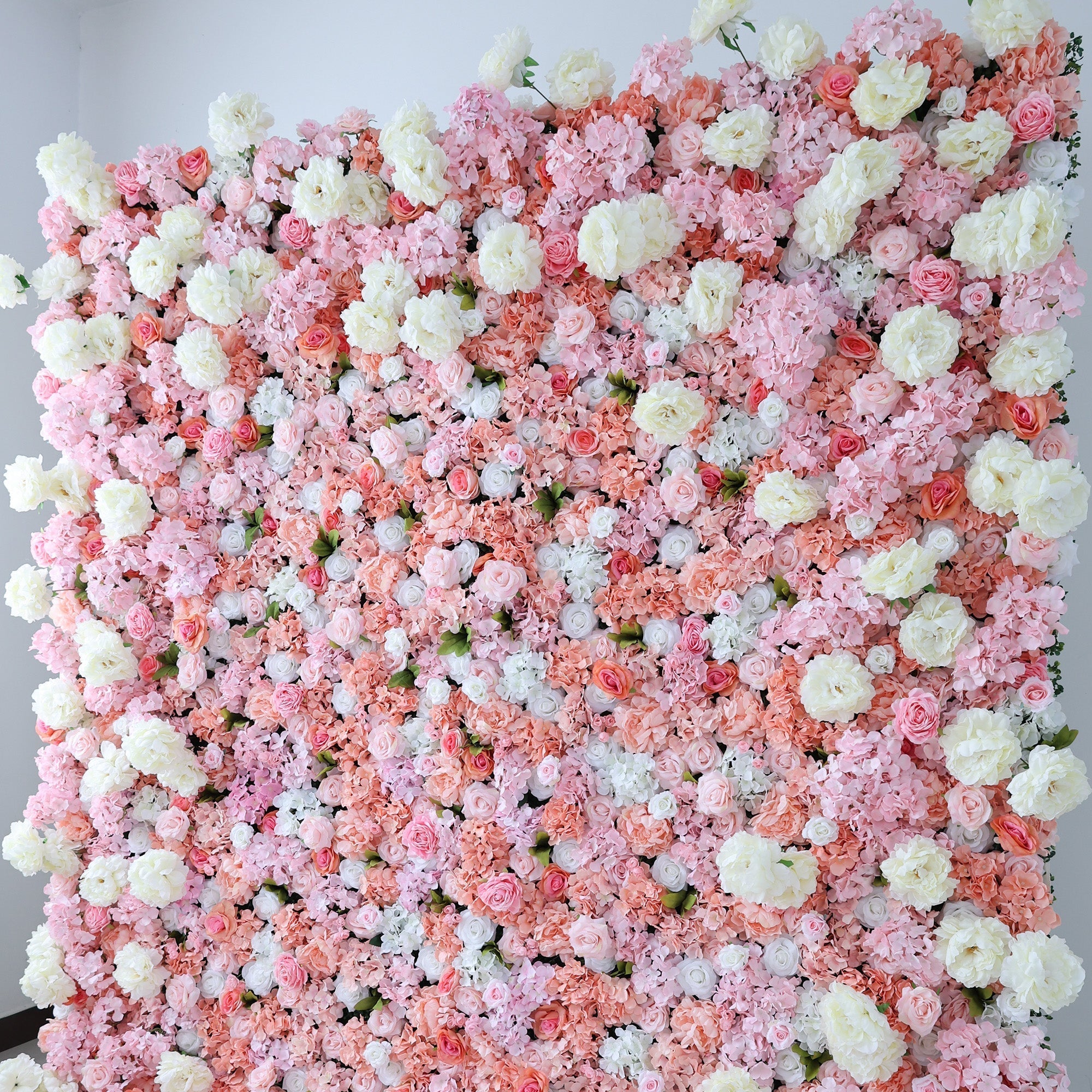 ValarFlowers Blush & Coral Floral Extravaganza Wall: A Romantic. Dreamy Masterpiece for Enchanting Celebrations-VF-544