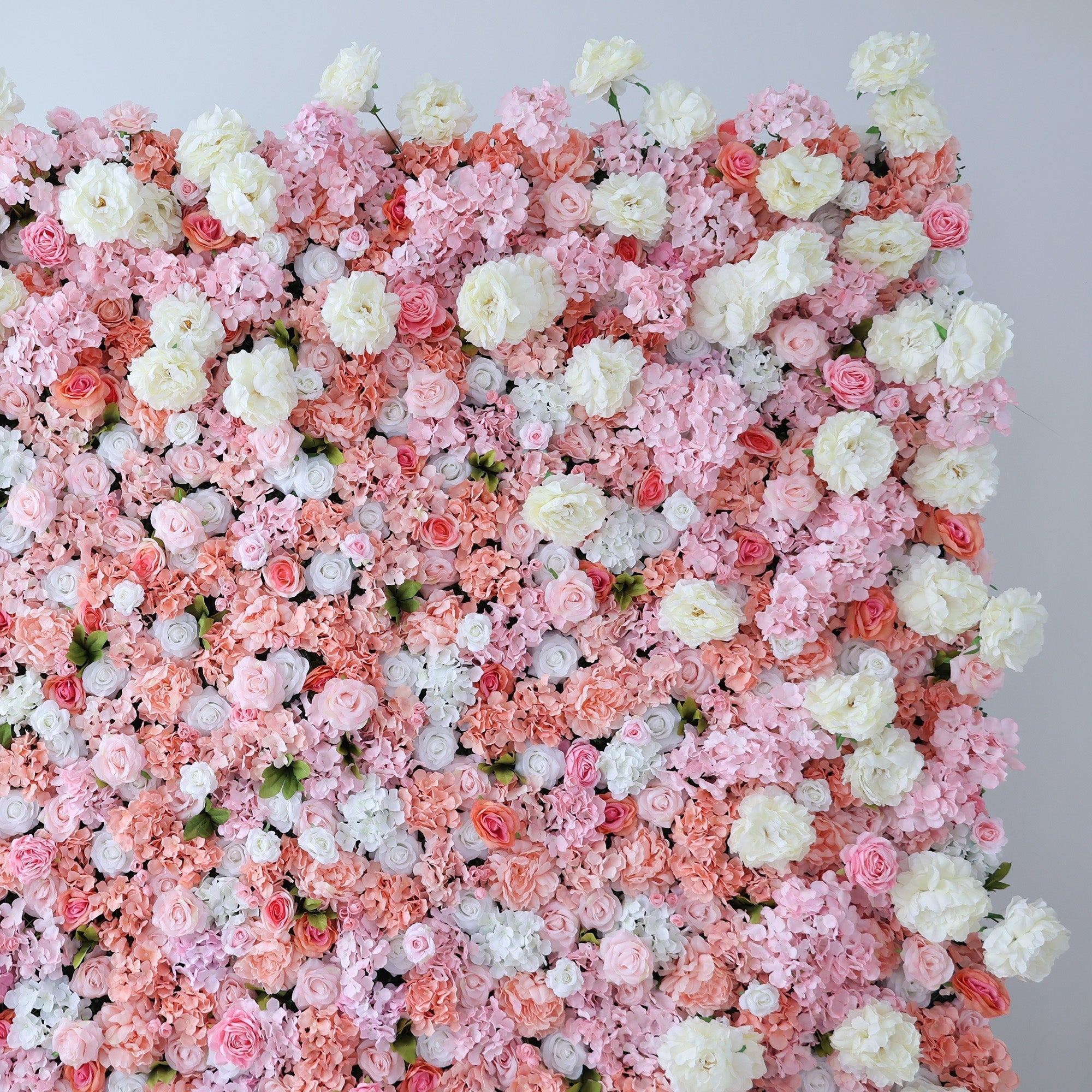 ValarFlowers Blush & Coral Floral Extravaganza Wall: A Romantic. Dreamy Masterpiece for Enchanting Celebrations-VF-544