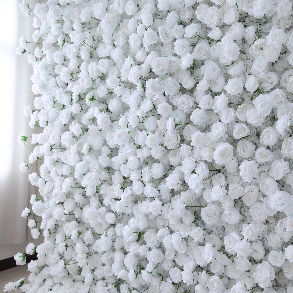 ValarFlowers All - White Rose Floral Extravaganza Wall: A Pure. Elegant Masterpiece for Timeless Occasions-VF-547