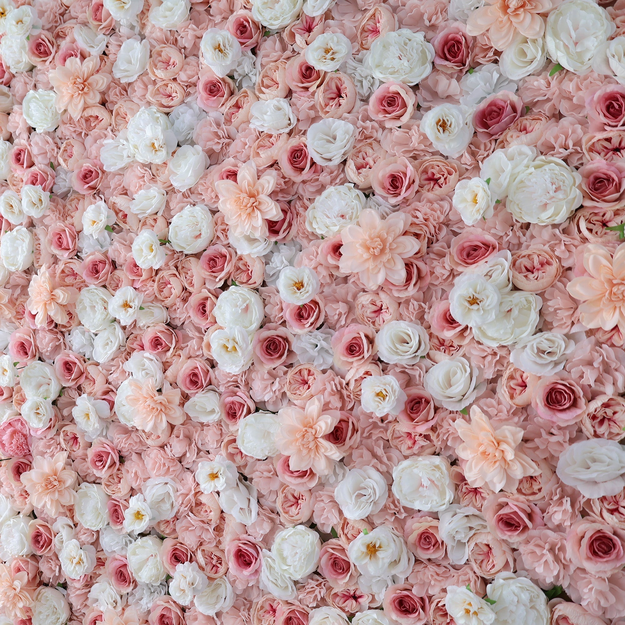 ValarFlowers Blush Pink & Soft White Floral Extravaganza Wall: A Dreamy. Romantic Masterpiece for Enchanting Celebrations-VF-553