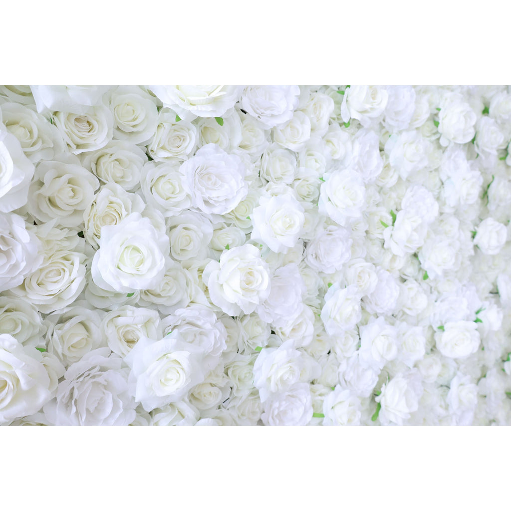 ValarFlowers Green White Artificial Flower Wall Backdrop for Wedding & Event Decor VF-361
