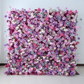 ValarFlowers Enchanted Pastel Pink & Purple Floral Symphony Flower Wall: A Romantic Masterpiece for Dreamy Celebrations-VF-504