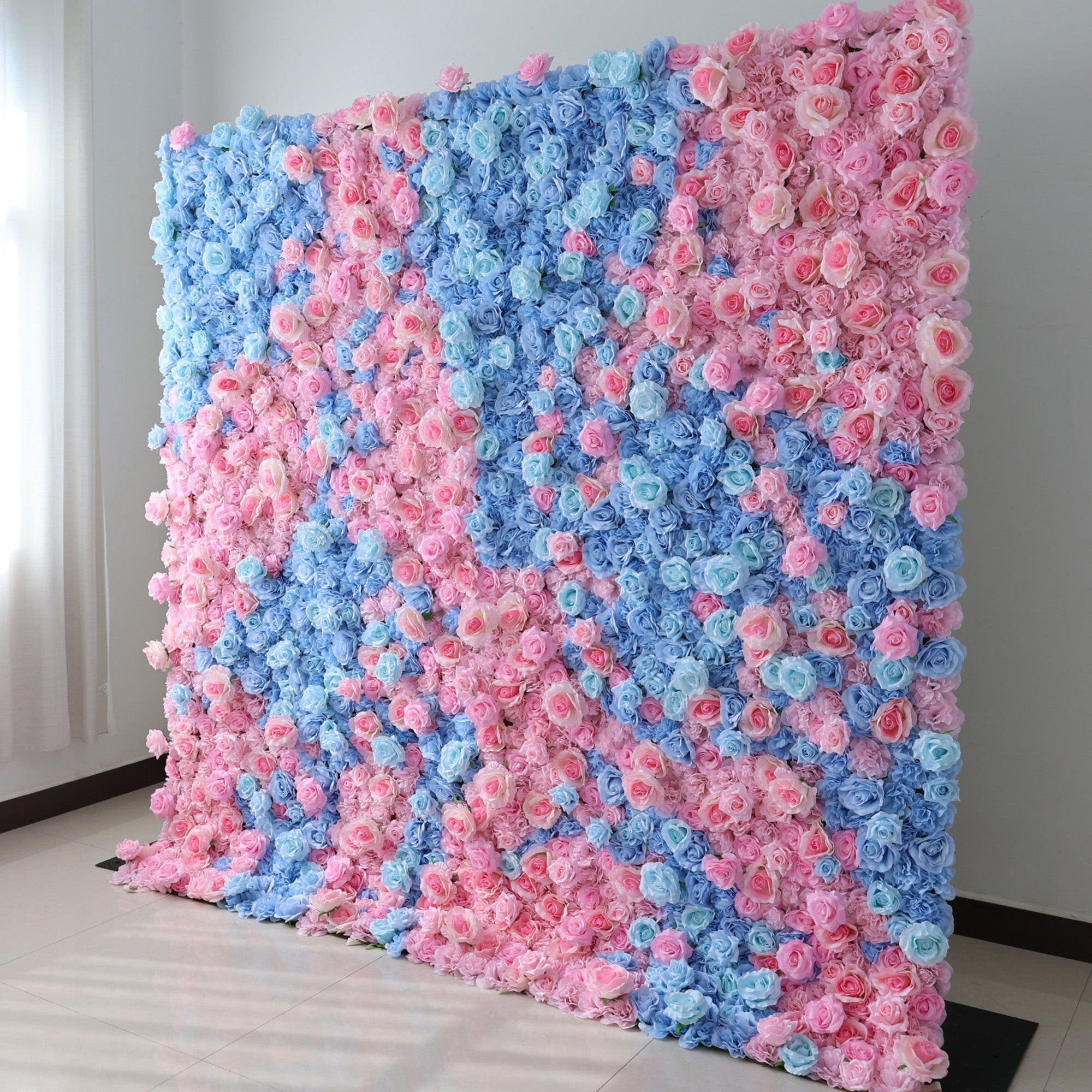 ValarFlowers BloomElegance Pink and Blue Floral Fantasy Flower Wall: A Mesmerizing Centerpiece for Magical Events - VF - 501- x