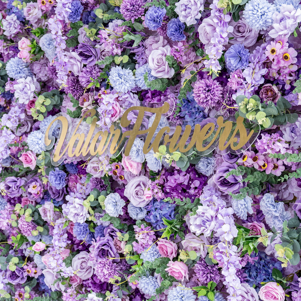ValarFlowers Presents: Lavender Elegance – A Lavish Display of Purple Blooms in an Artificial Fabric Flower Arch Decor-VF-490