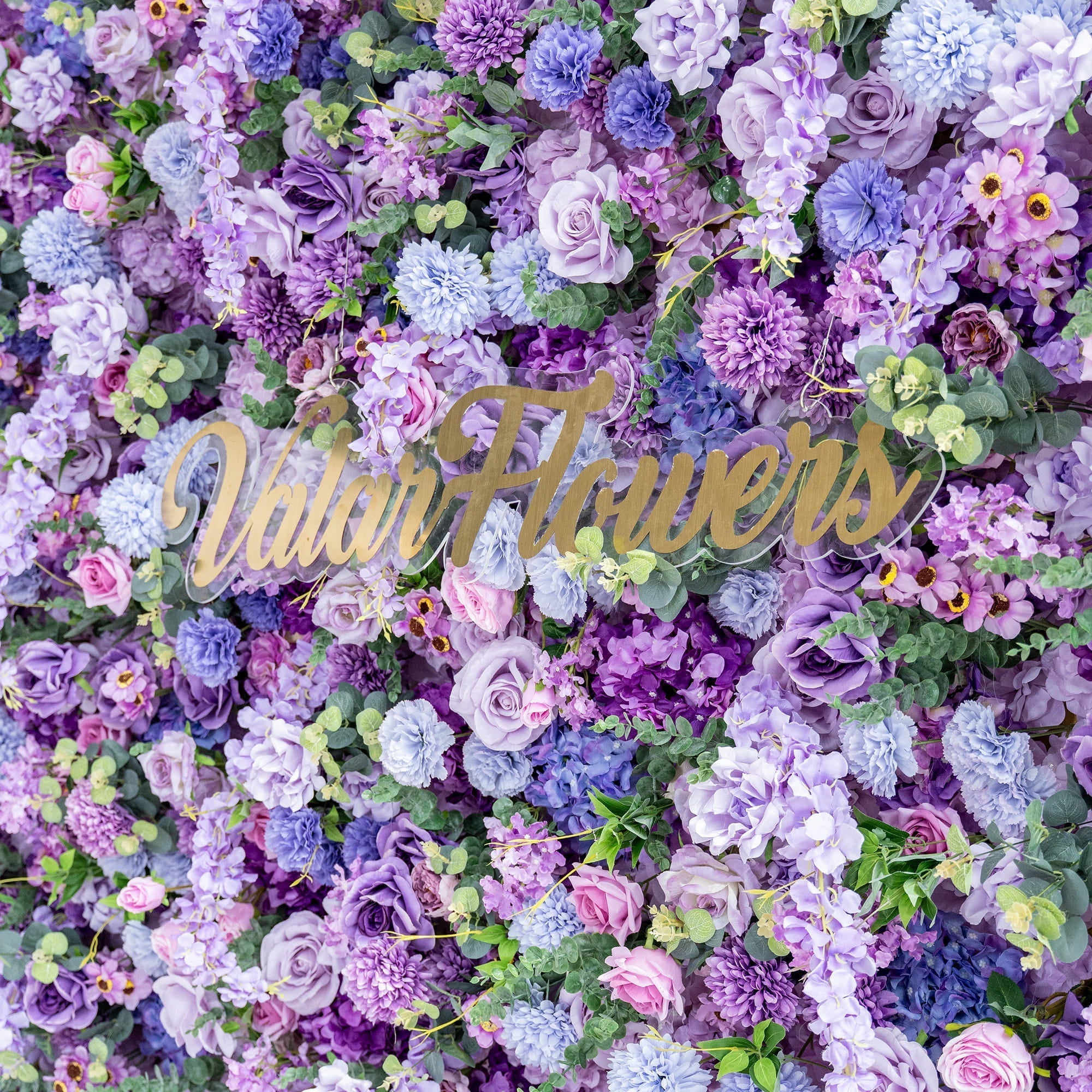 ValarFlowers Presents: Lavender Elegance – A Lavish Display of Purple Blooms in an Artificial Fabric Flower Arch Decor-VF-490