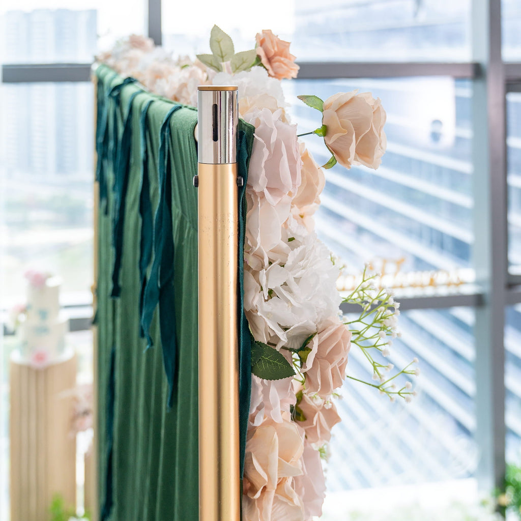Luxurious Floral Backdrop - Elegant White. Blush. and Nude Artificial Flower Wall for Weddings. Events. and Special Occasions-VF-374-1