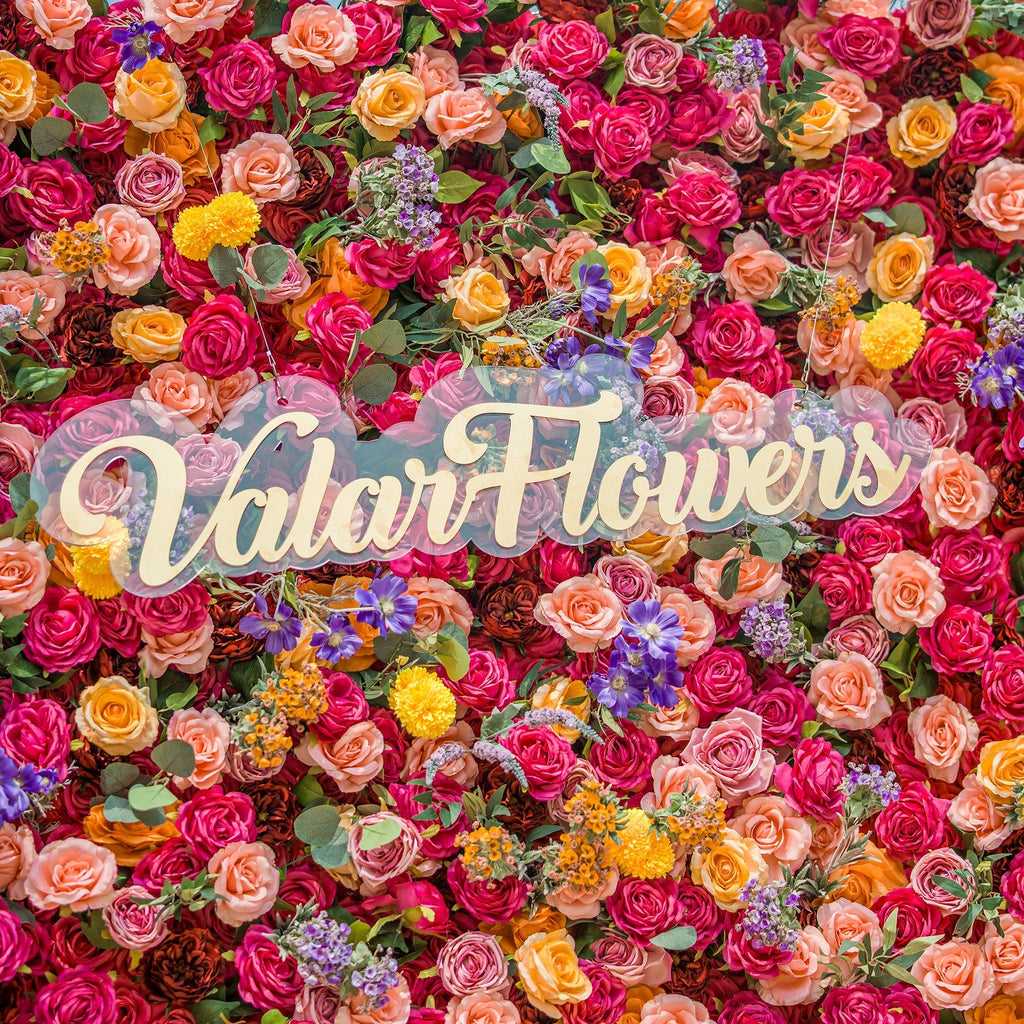 Vibrant Multicolored Artificial Flower Wall - The Epitome of Bold and Festive Style for Weddings and Events-VF-806