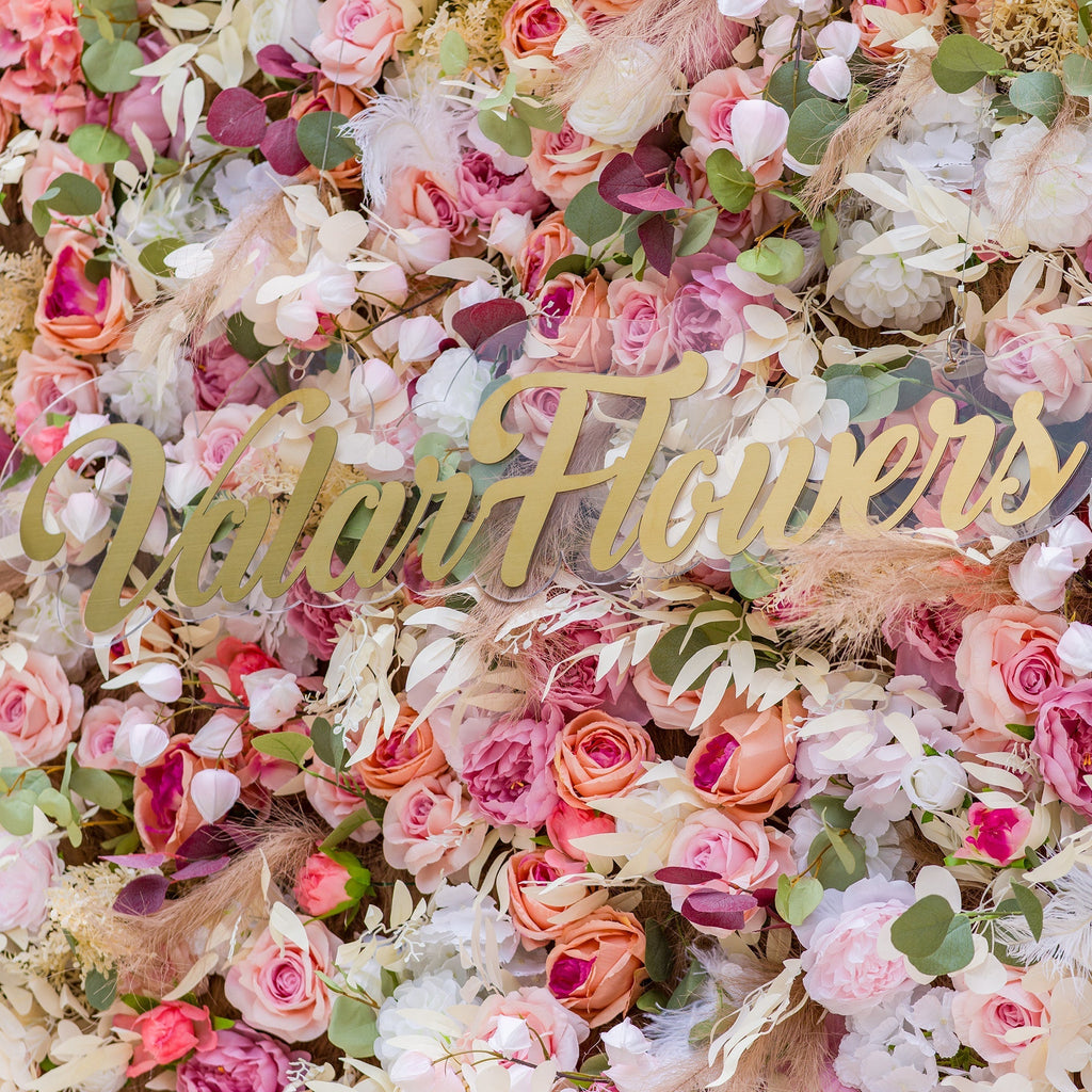 ValarFlowers Luxurious Artificial Flower Wall Backdrop for Wedding & Event Decor VF-327