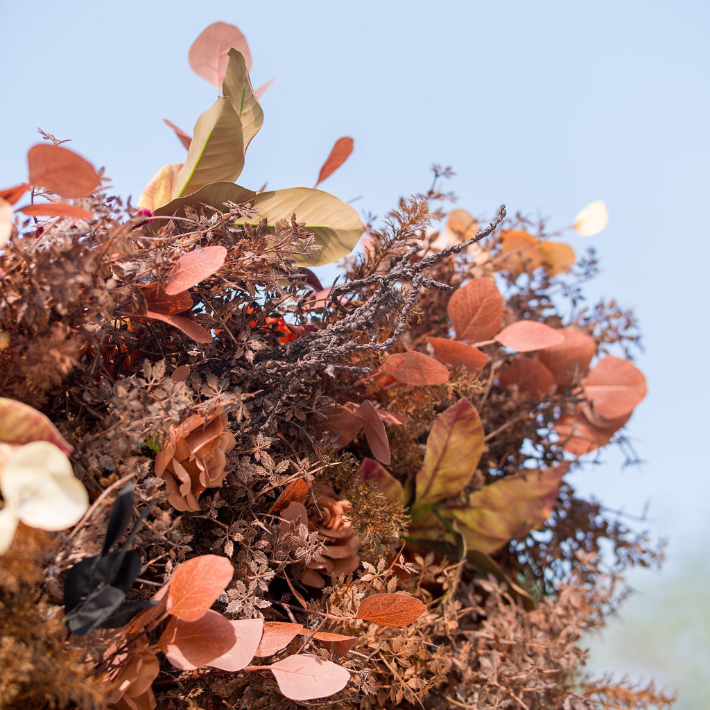 Halloween Special - Rustic and Enchanting Autumn - Inspired Artificial Flower Backdrop by ValarFlowers: A Tribute to Nature's Warmth - VF - 820