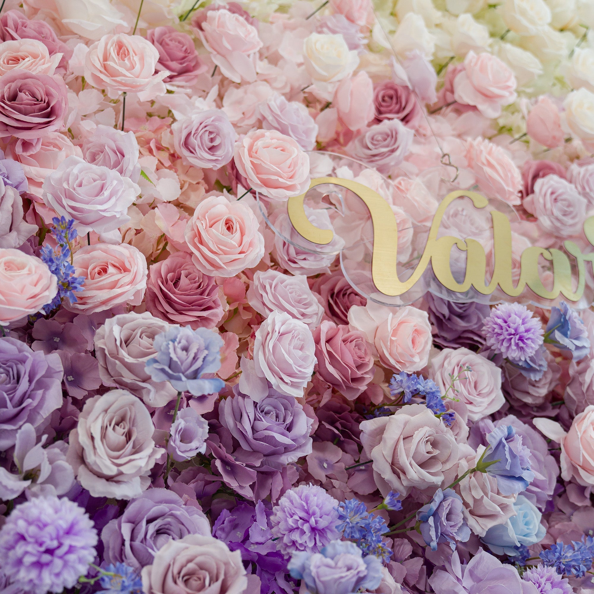 5D ValarFlowers Ombre Rainbow Artificial Flower Backdrop: A Breathtaking Floral Masterpiece for Events-VF-828-2