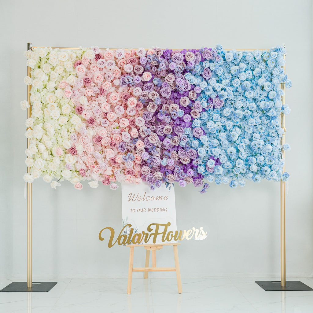 5D ValarFlowers Ombre Rainbow Artificial Flower Backdrop: A Breathtaking Floral Masterpiece for Events-VF-828-2