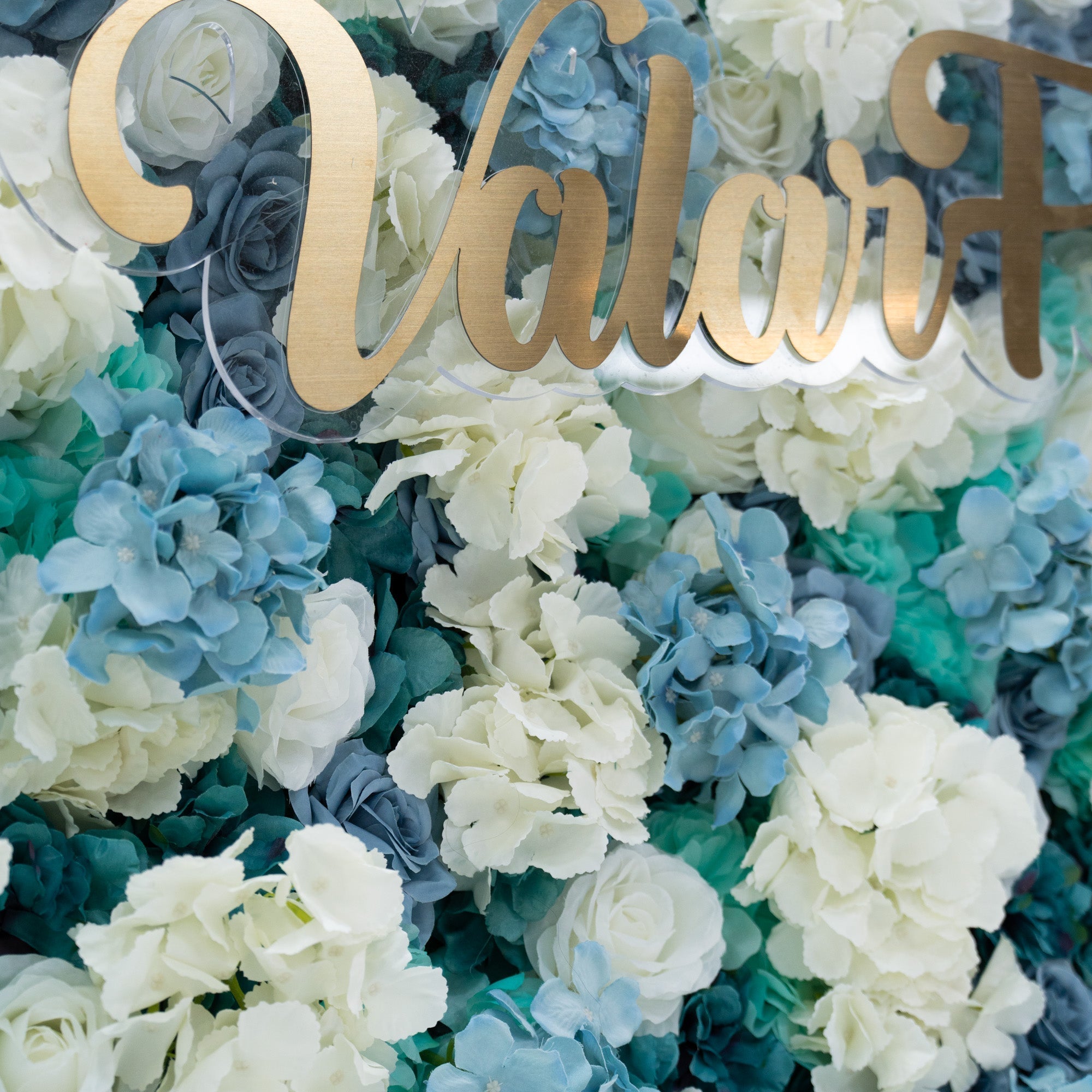 ValarFlowers Blue and White Rose Floral Backdrop: A Serene Elegance for Weddings and Special Occasions And Proposals and Outdoor Events and Photography - VF - 825