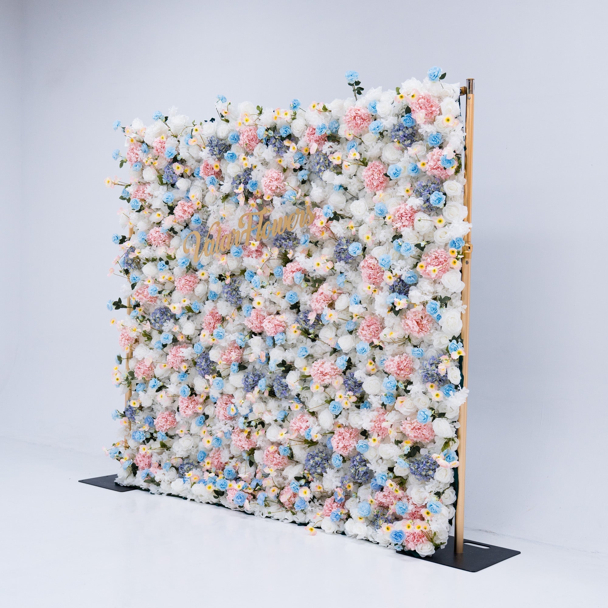ValarFlowers Pastel Blue. Pink and White Floral Backdrop: A Dreamy Elegance for Weddings and Special Occasions And Proposals and Outdoor Events and Photography - VF - 826