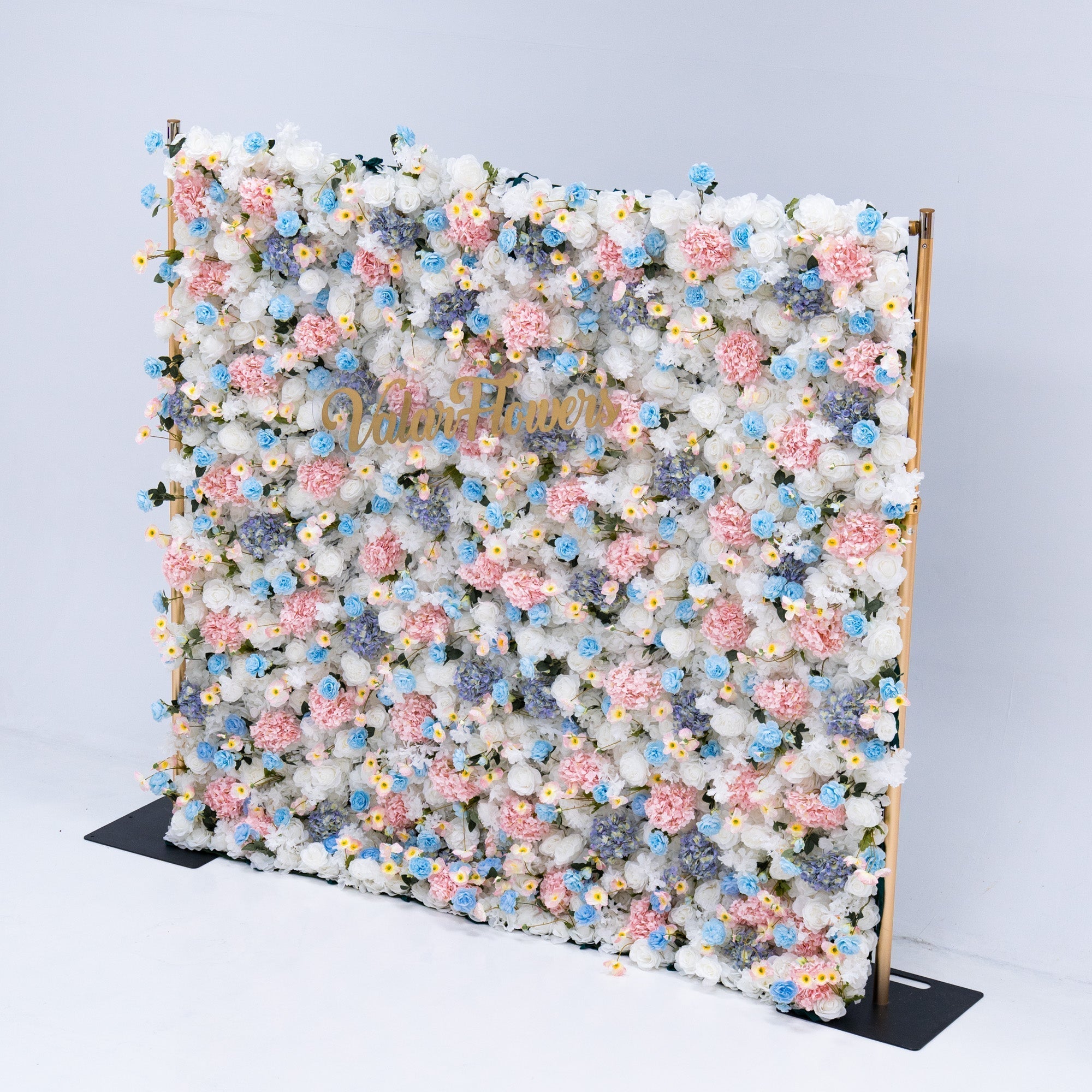 ValarFlowers Pastel Blue. Pink and White Floral Backdrop: A Dreamy Elegance for Weddings and Special Occasions And Proposals and Outdoor Events and Photography - VF - 826