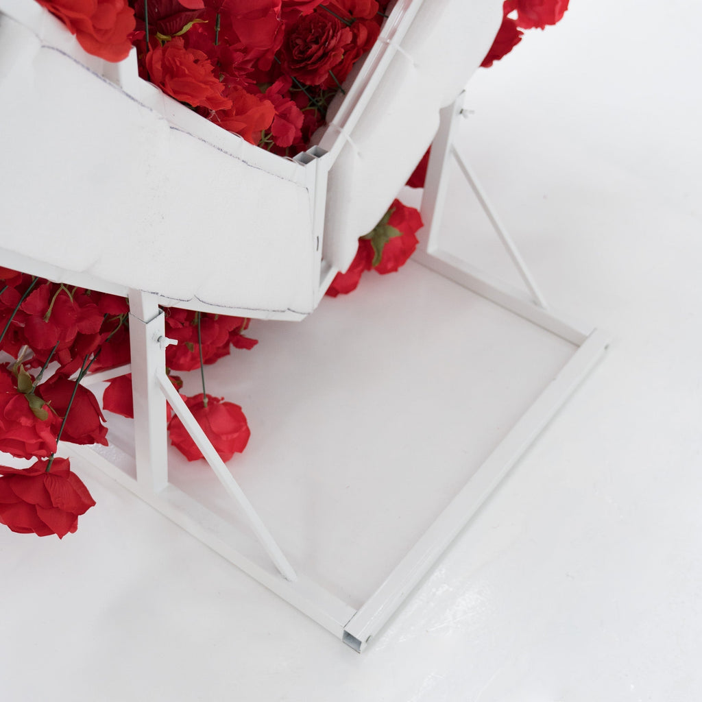 ValarFlowers Red Rose Heart - Shaped Floral Backdrop: A Romantic Proposal & Event Centerpiece-HA-405