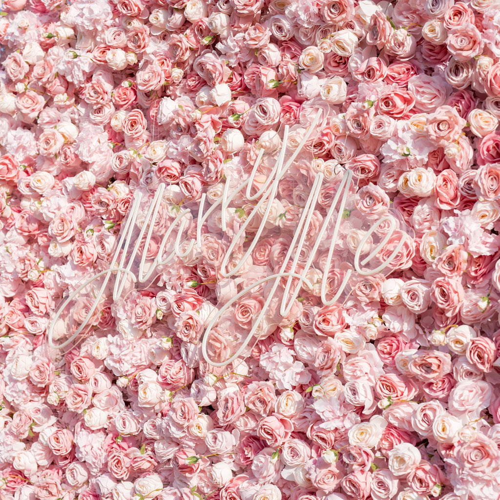 Valar Flowers Roll Up Artificial Lush Pink Floral Wall VF-501