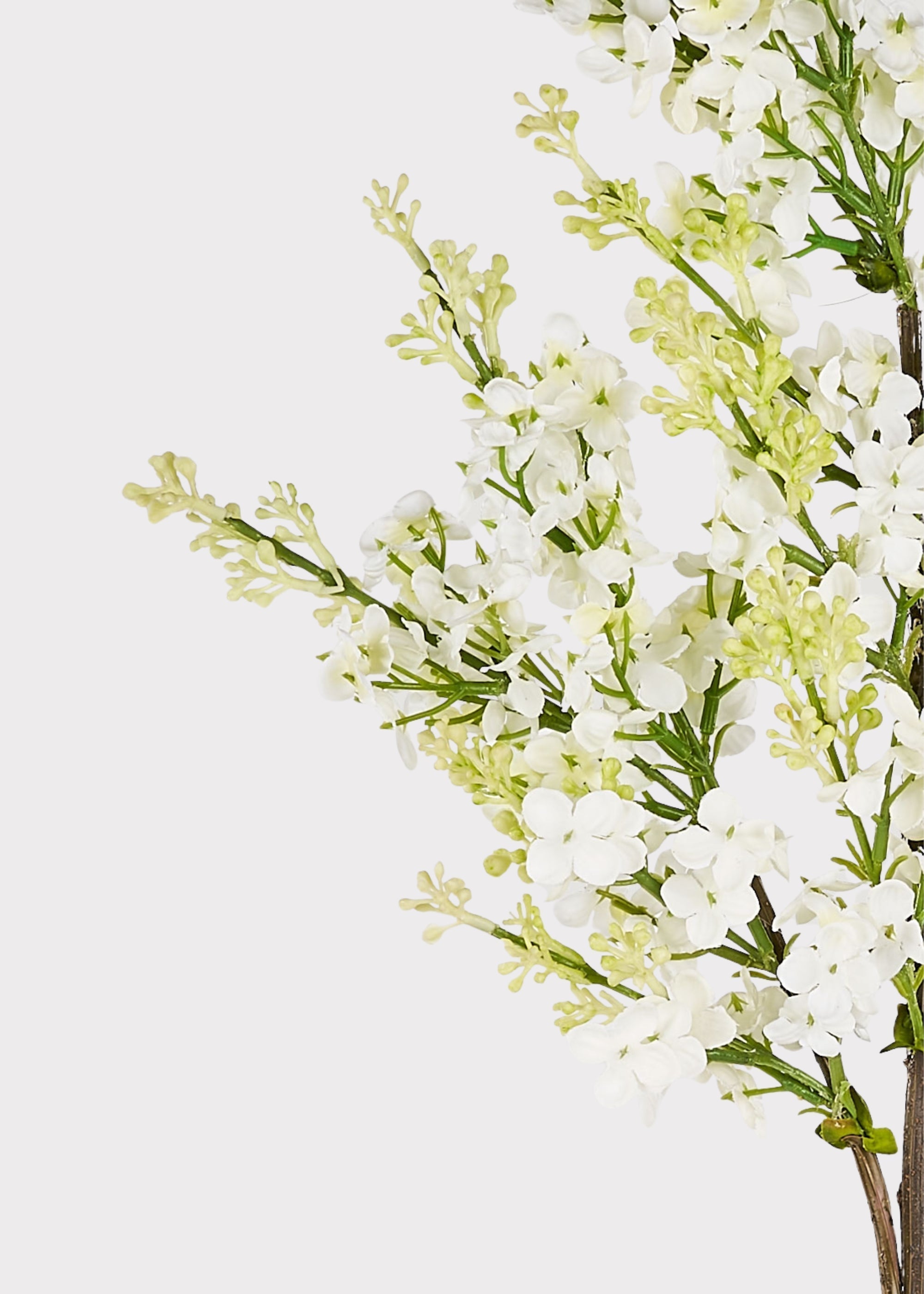 Cream Artificial Blooming Lilac Branch - 30